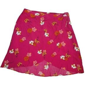 A.N.A. Women's Pink Floral Tropical Skirt- Plus Size 28W (4x)